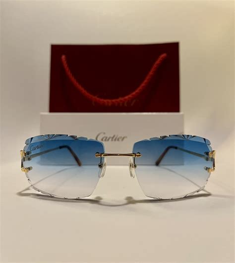 cartier sunglasses rimless|cartier rimless glasses with diamonds.